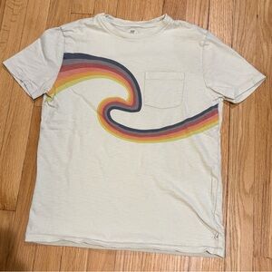 GAP Kids Cream Tee with Colorful Wave